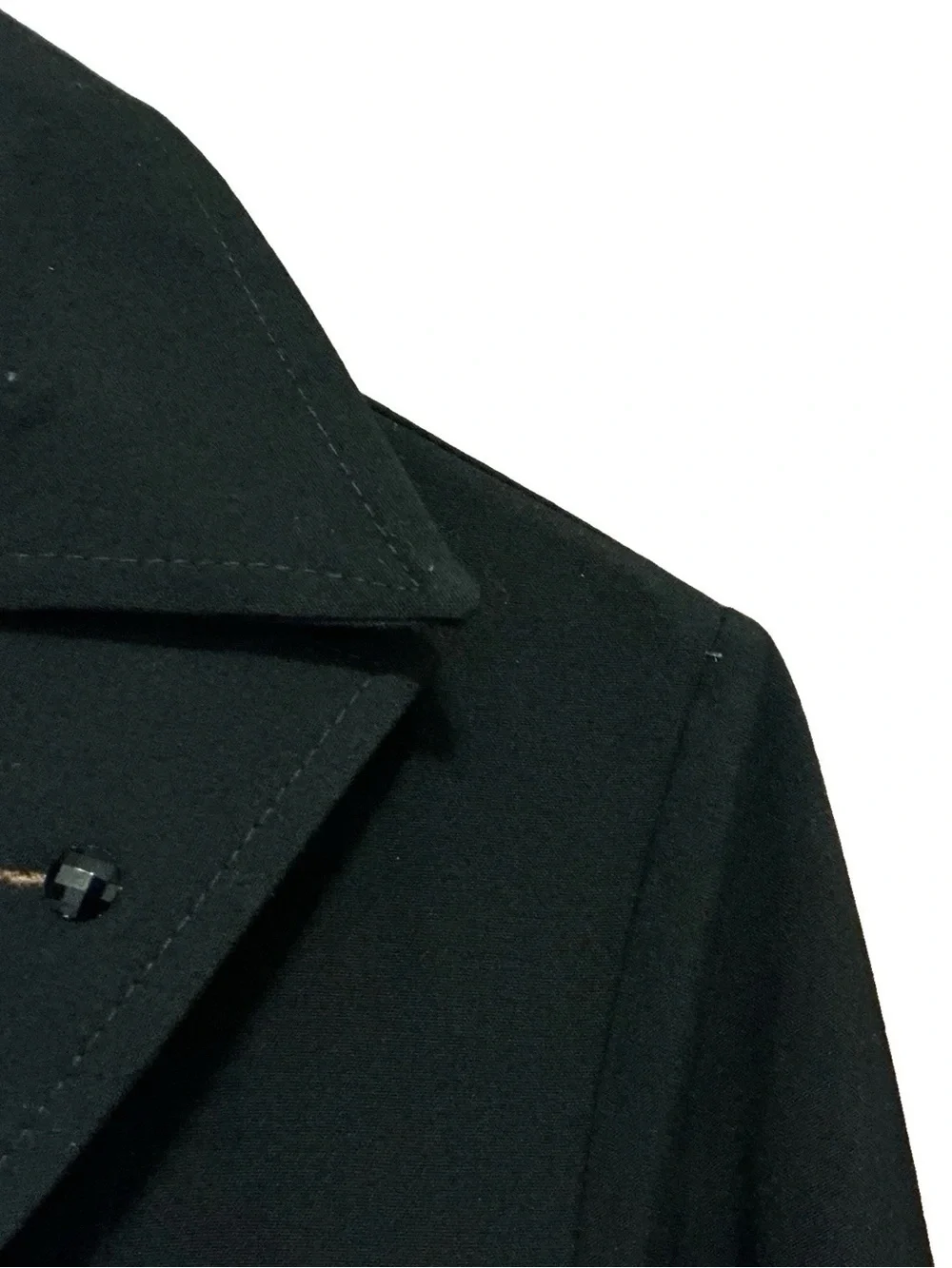 Vintage Kadin Trench Coat Womens 12 Black Goth Matrix Lightweight Long Jacket - Picture 3 of 8
